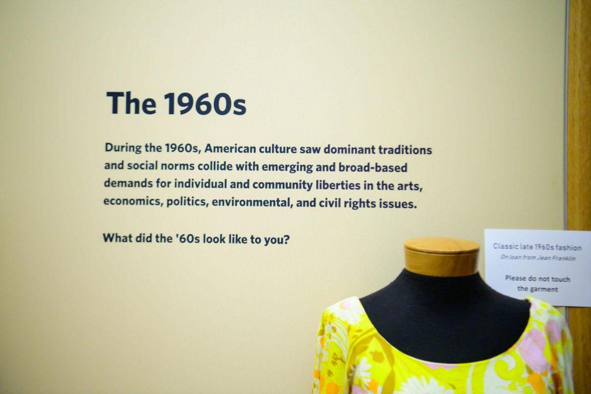 The exhibit shows clothing from the '60s on Thursday, Feb. 29, 2023, in the Old State Capital on North Blvd in Baton Rouge, La.