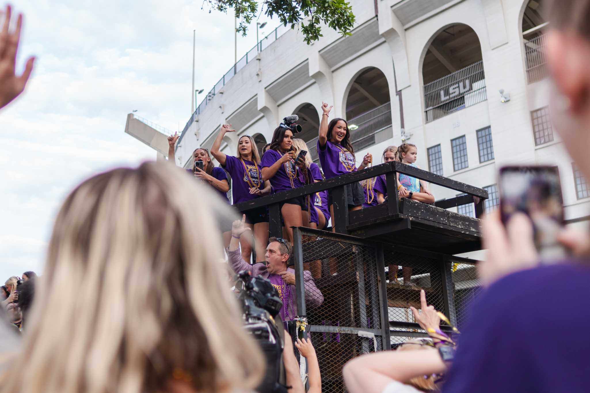 PHOTOS: LSU gymnastics celebrates its championship with a parade through campus