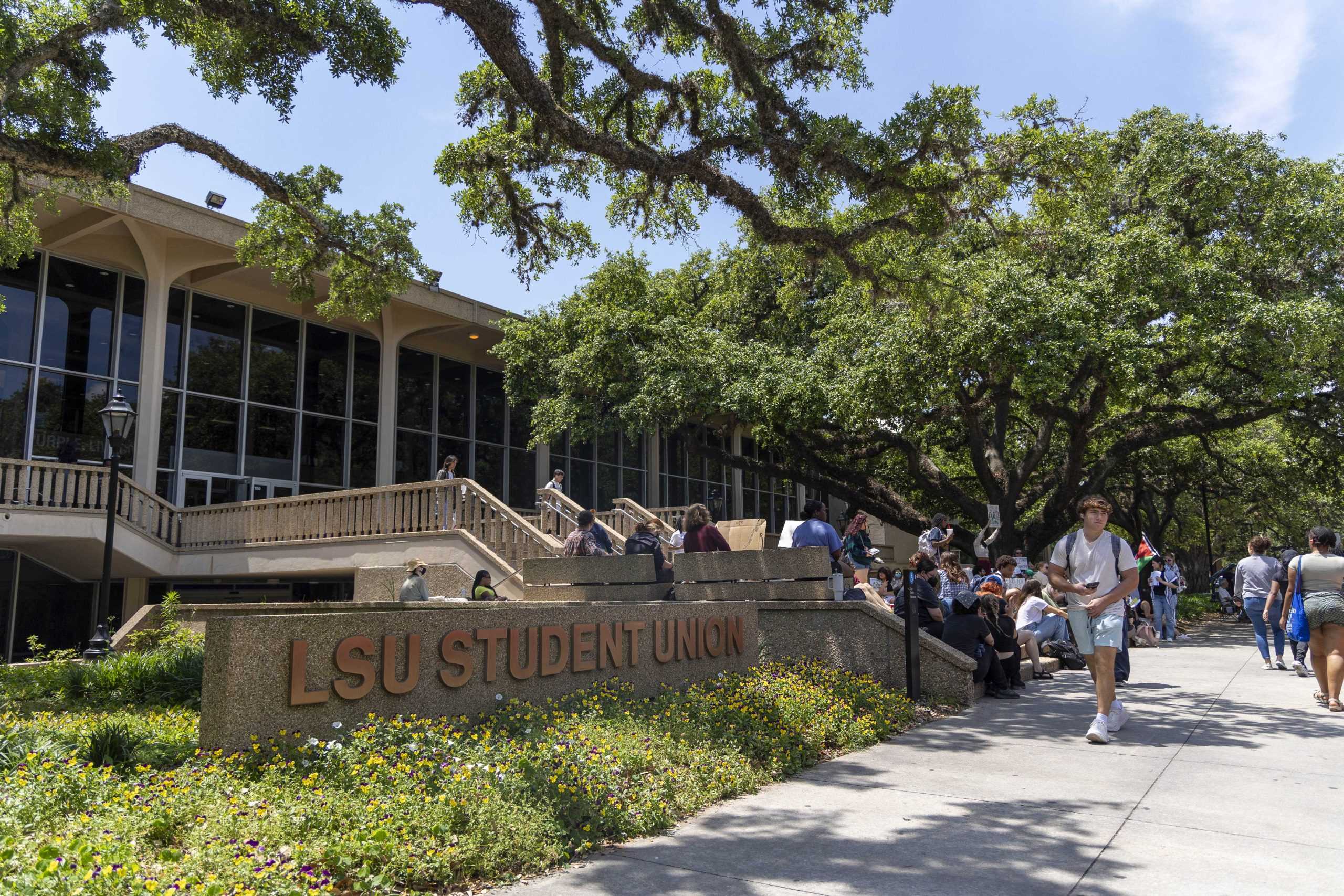 PHOTOS: LSU students hold Die-in for Gaza protest on Student Union steps