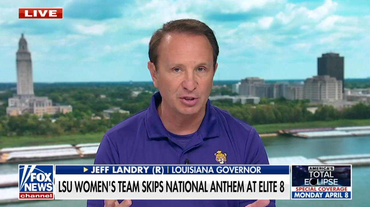 Louisiana Gov. Jeff Landry appeared on Fox News on April 3, 2024.