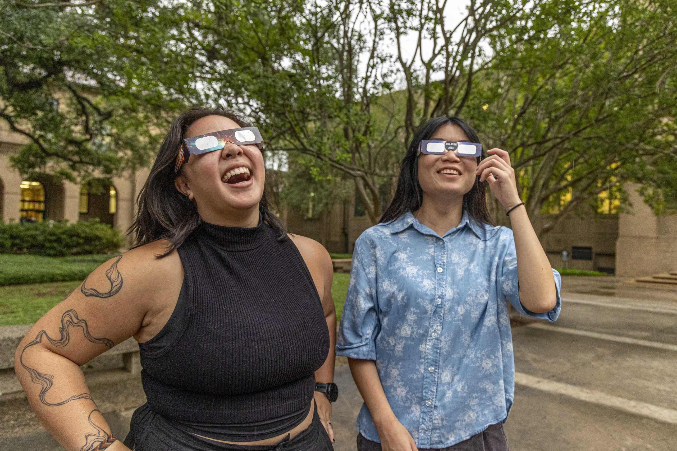 PHOTOS: LSU students gather on the Parade Ground for the 2024 solar eclipse