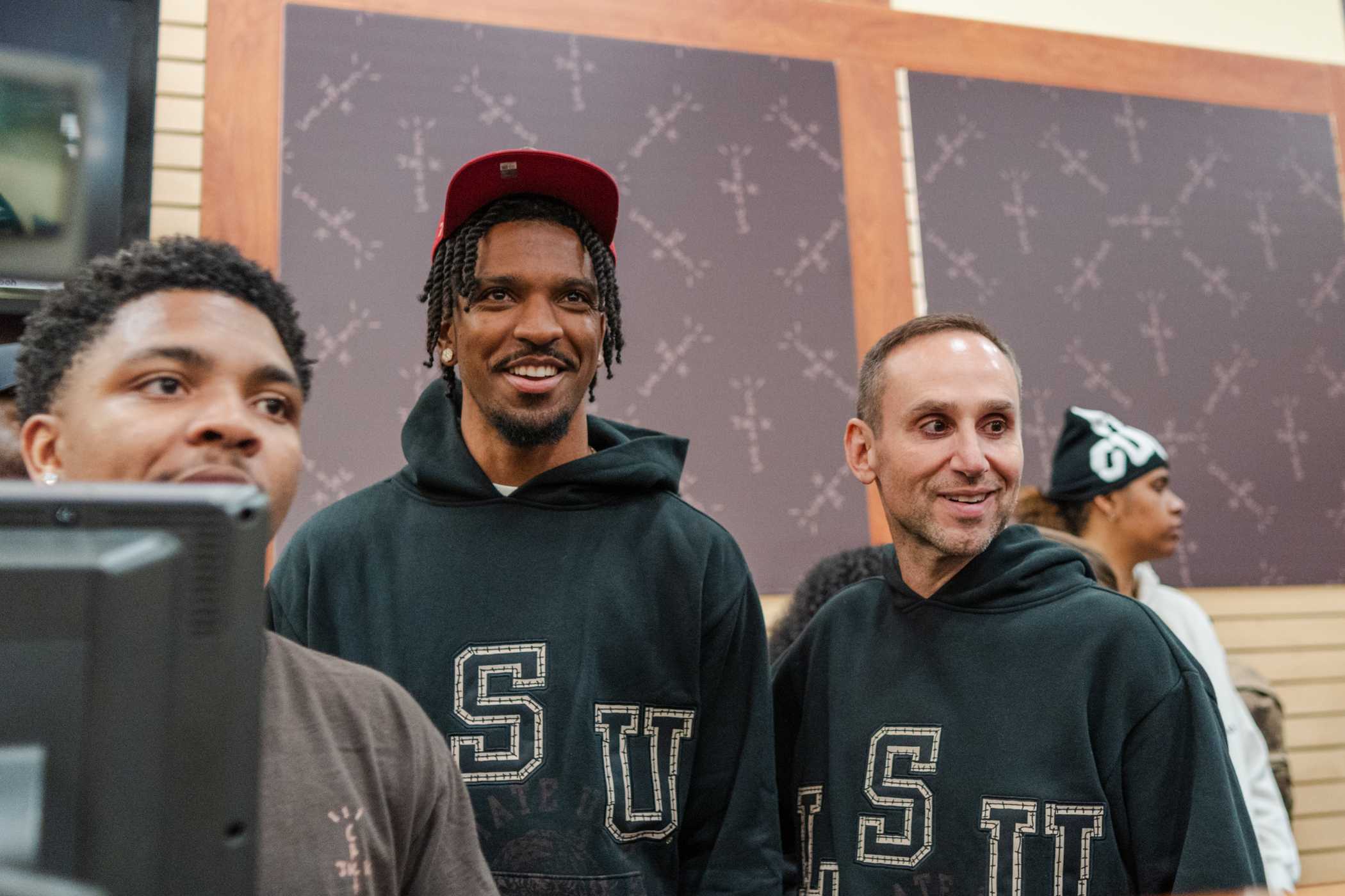 Travis Scott makes surprise appearance on campus to promote apparel campaign