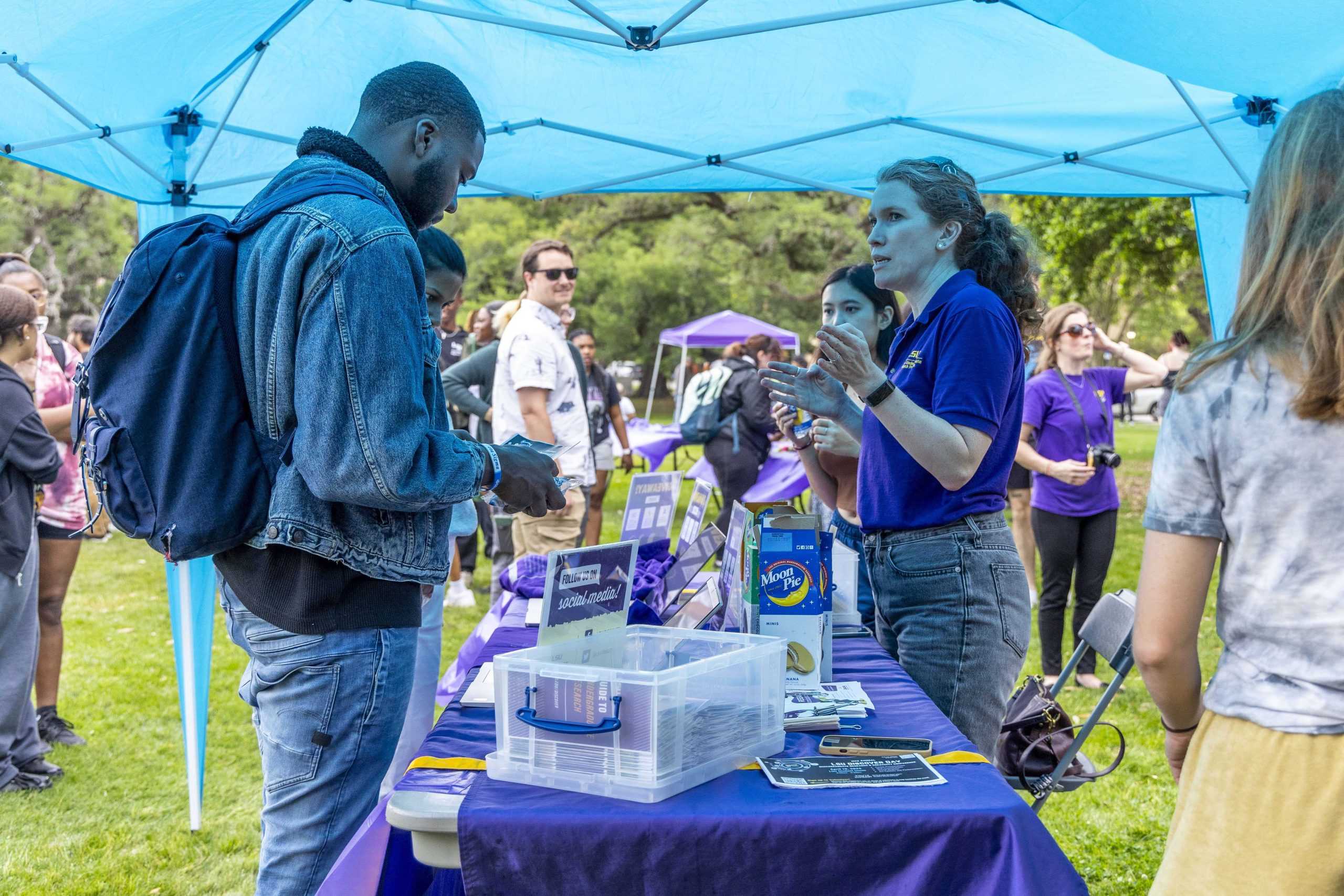 PHOTOS: LSU students gather on the Parade Ground for the 2024 solar eclipse