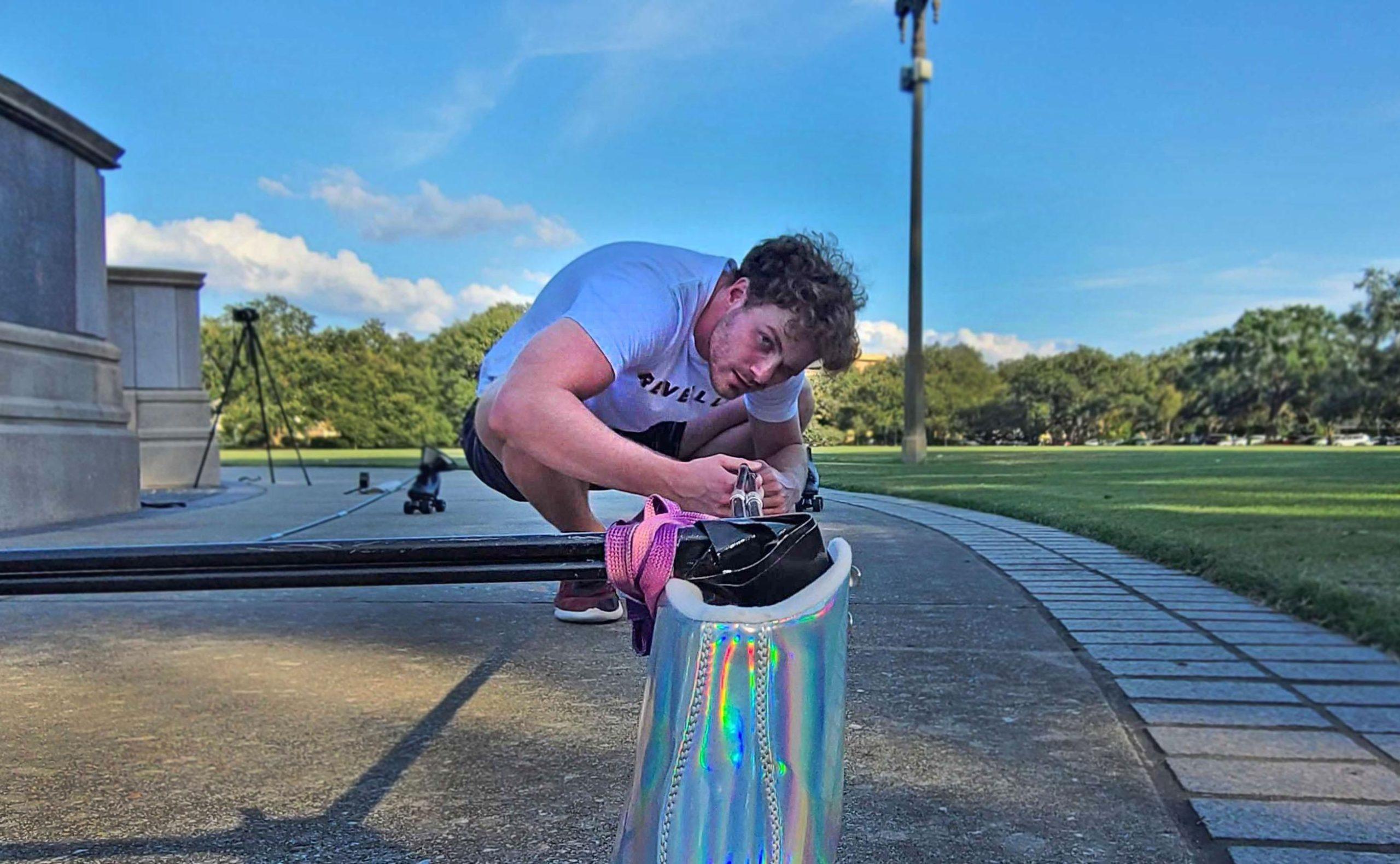 How do you drive into the LSU Quad? We built a makeshift car to find out