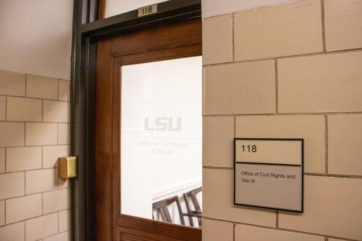 The Office of Civil Rights and Title IX sits on Tuesday, April 2, 2024, in Himes hall on LSU's campus.