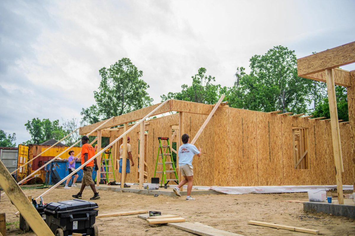 The house sits under construction on Tuesday, April 9, 2024, on Fountain Avenue in Baton Rouge, La.