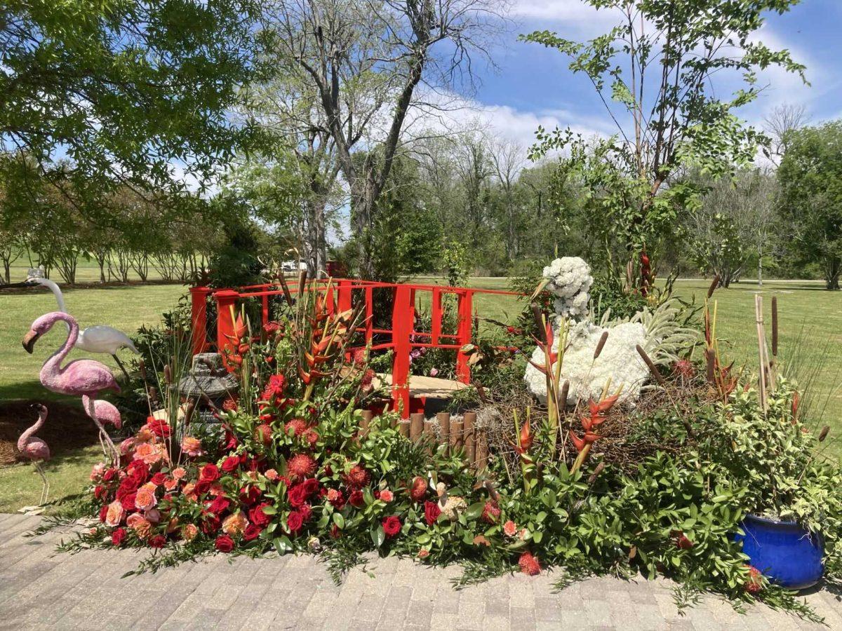 David Parker's floral installation "The Ugly Duckling"