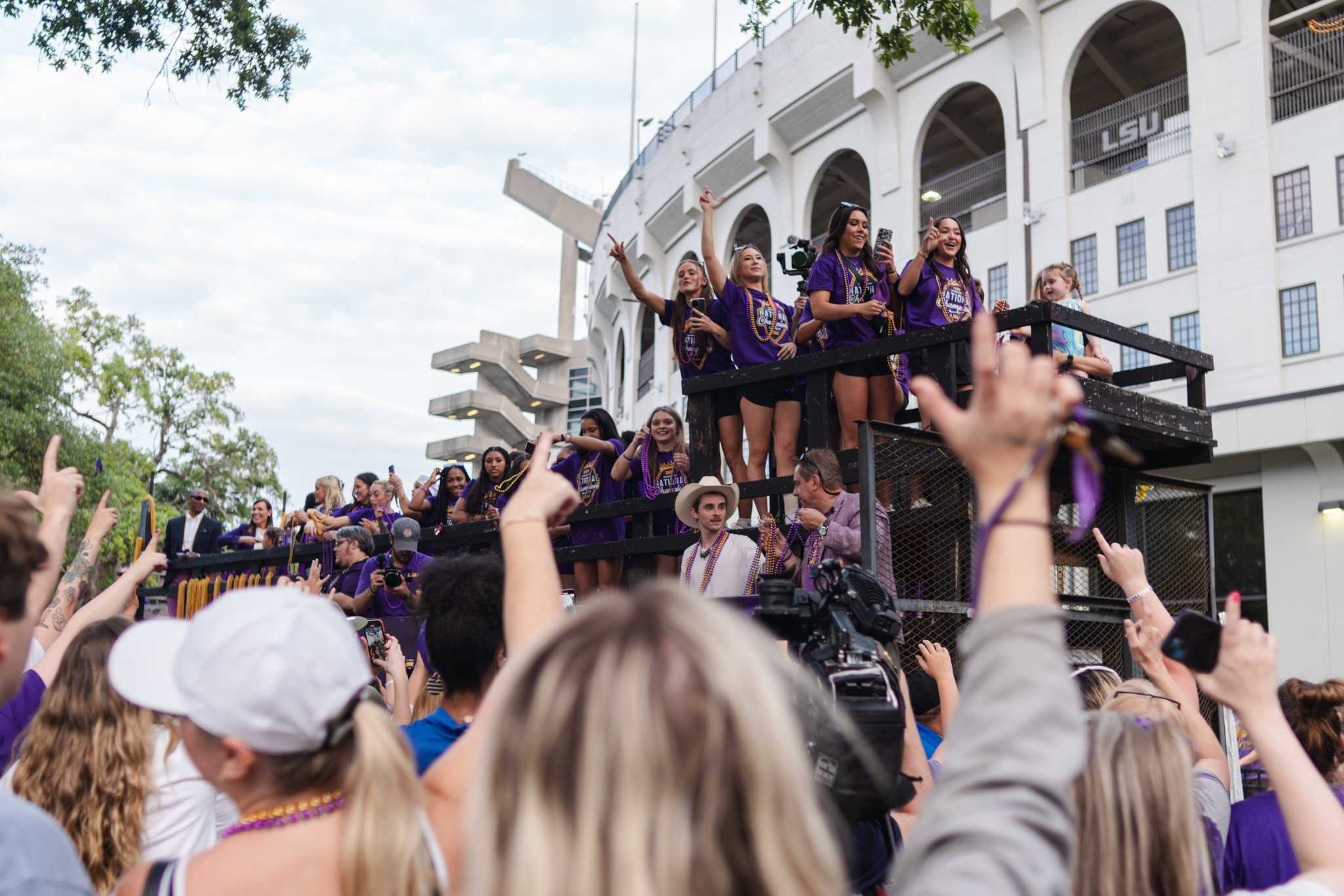 PHOTOS: LSU gymnastics celebrates its championship with a parade through campus