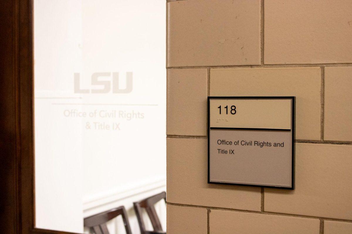 The Office of Civil Rights and Title IX sits in room 118 on Tuesday, April 2, 2024, in Himes hall on LSU's campus.