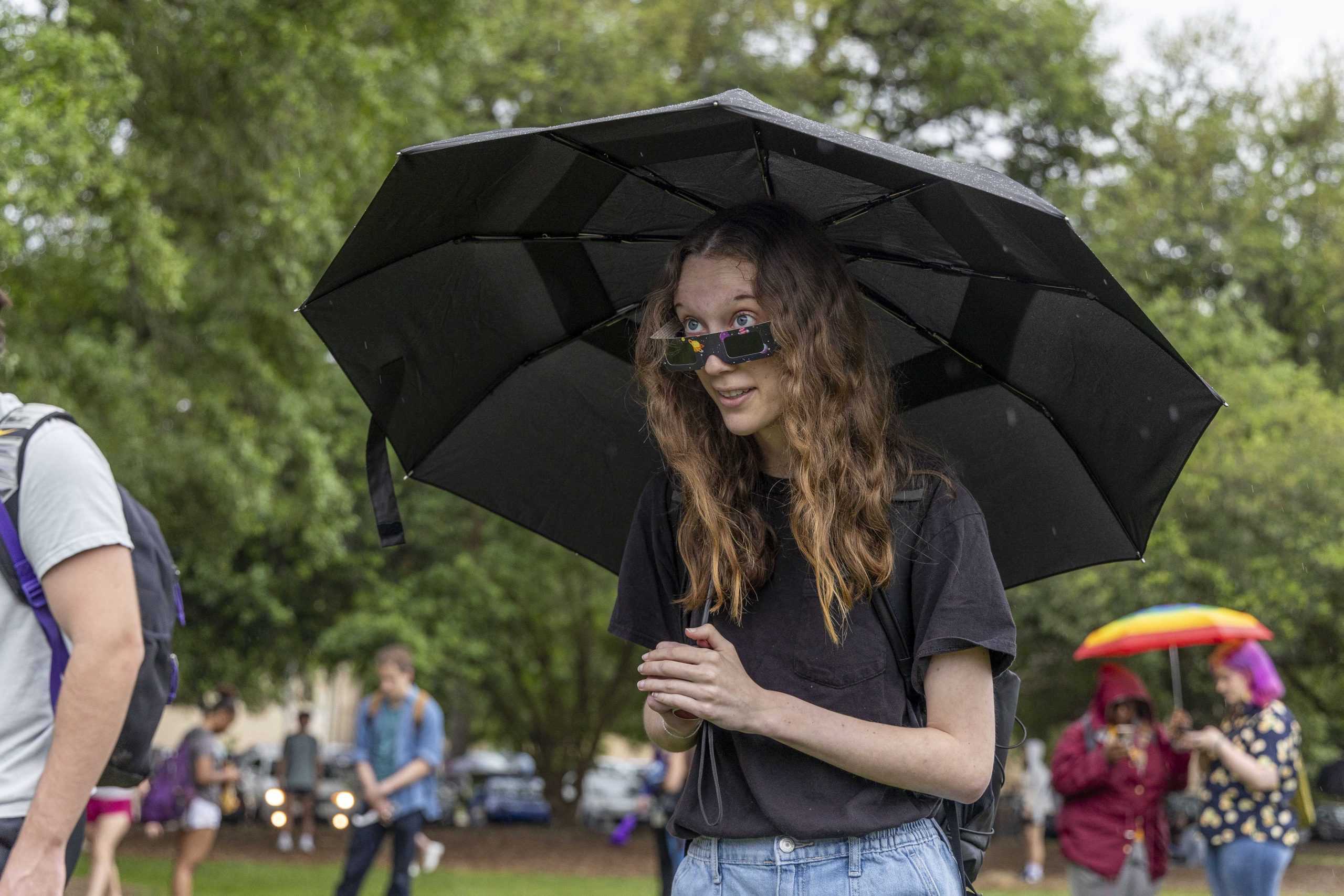 PHOTOS: LSU students gather on the Parade Ground for the 2024 solar eclipse