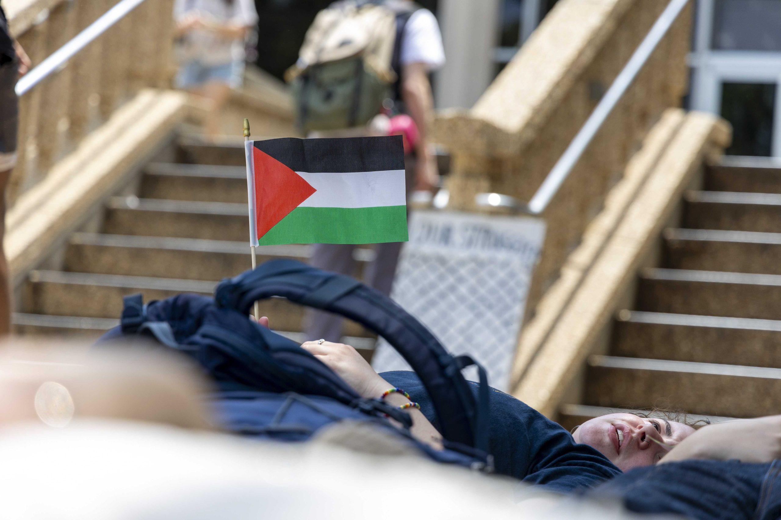 PHOTOS: LSU students hold Die-in for Gaza protest on Student Union steps