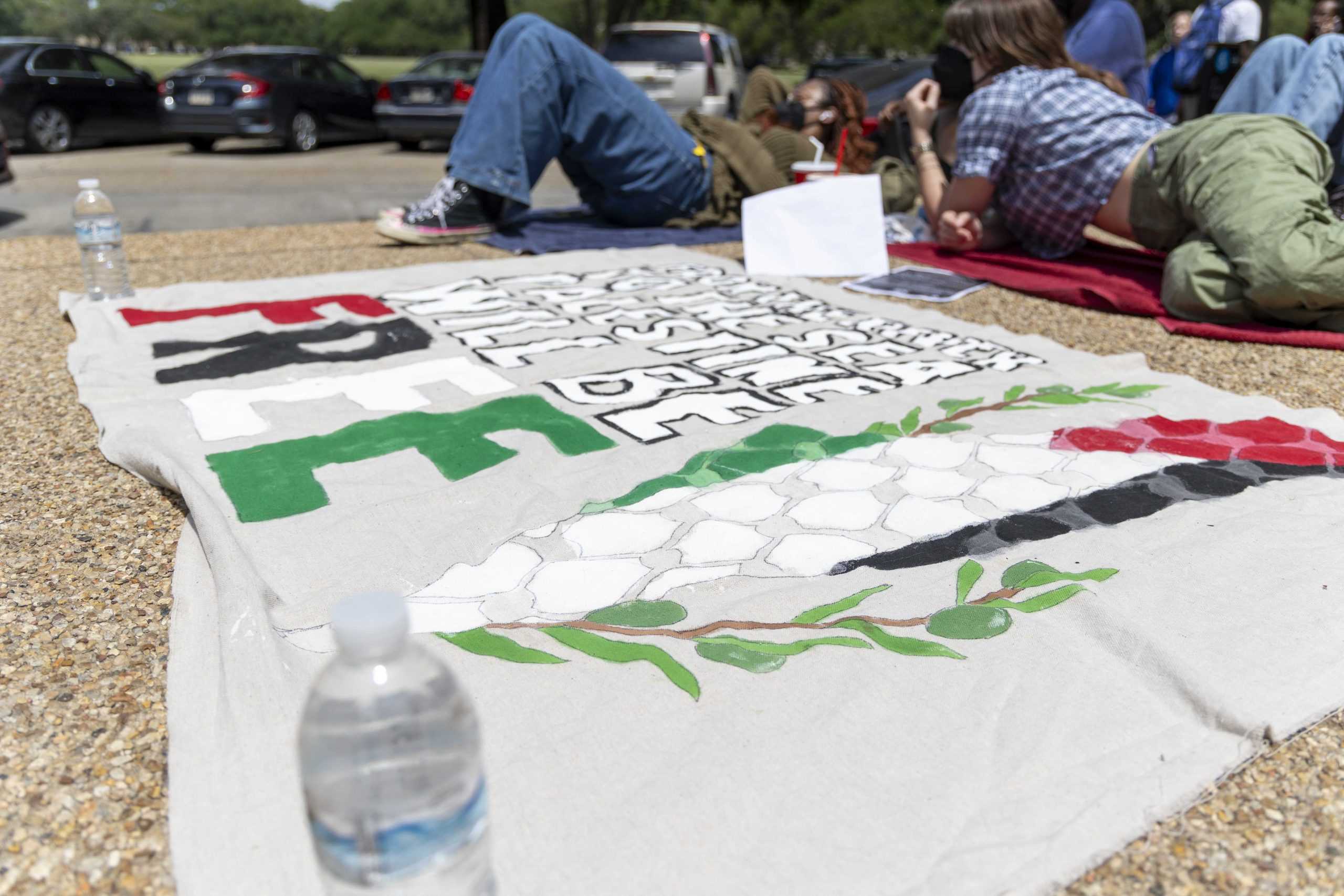 PHOTOS: LSU students hold Die-in for Gaza protest on Student Union steps