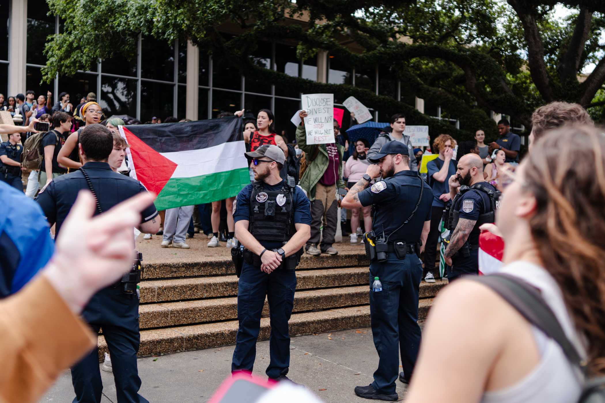 PHOTOS: Pro-Palestinian protesters march at LSU, counter-protesters march alongside