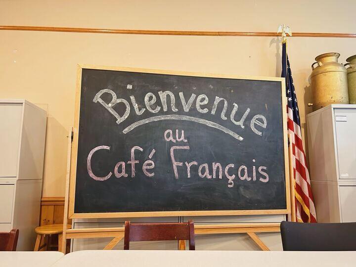 A sign welcomes French speakers to the West Baton Rouge Museum's&#160;Caf&#233; Fran&#231;ais event on July 12, 2024.