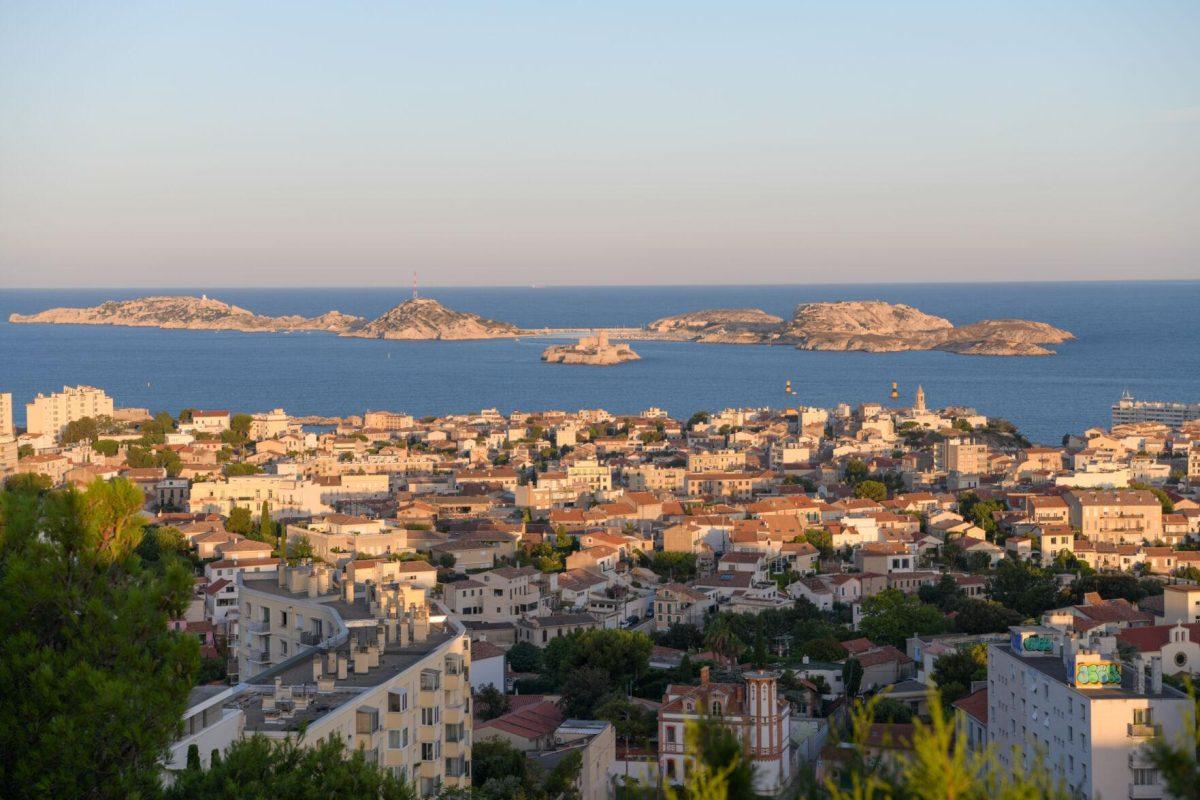 View of the city in Marseille, France on Wednesday, July 24, 2024.