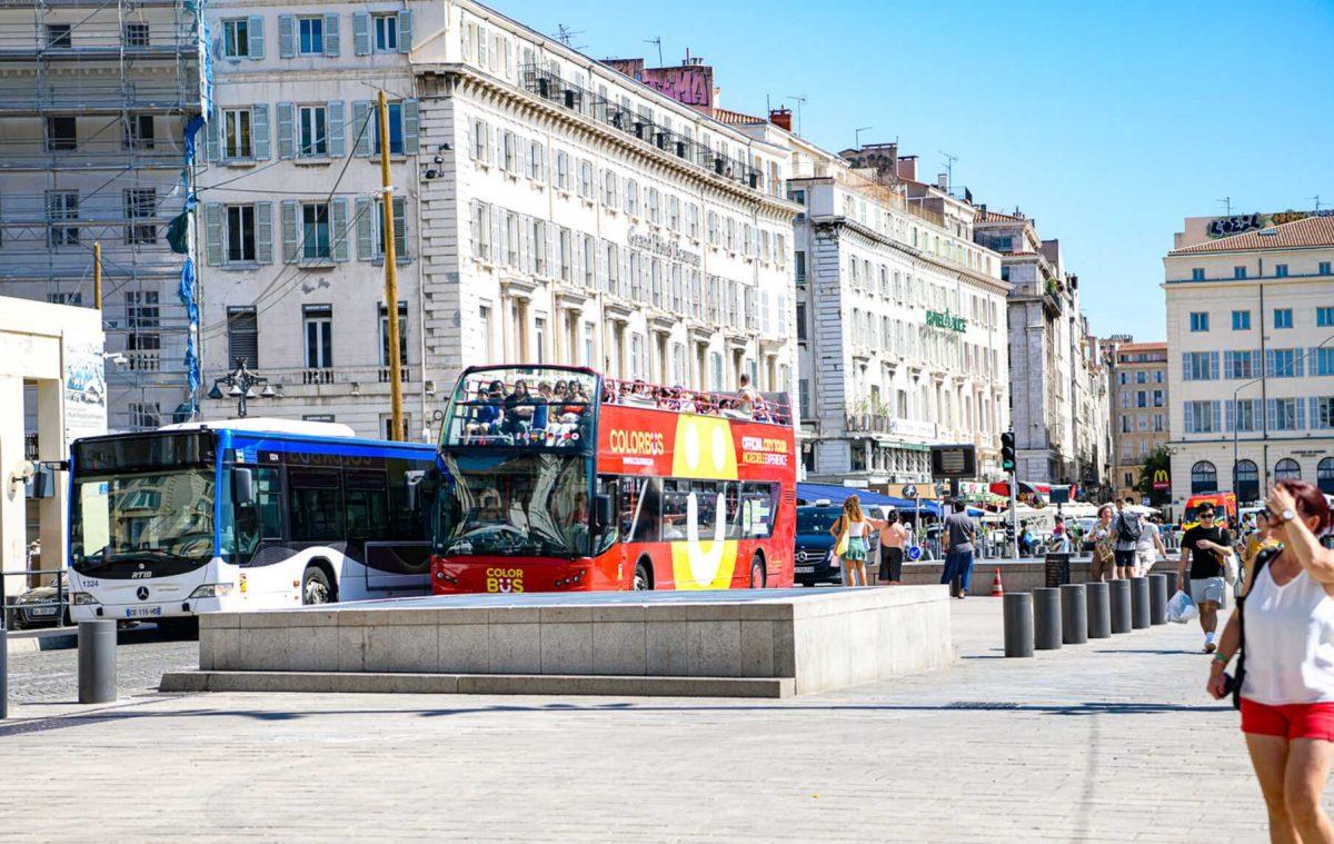 Tourist take a tour of Vieux Port in Marseille, France on Monday, July 22, 2024.