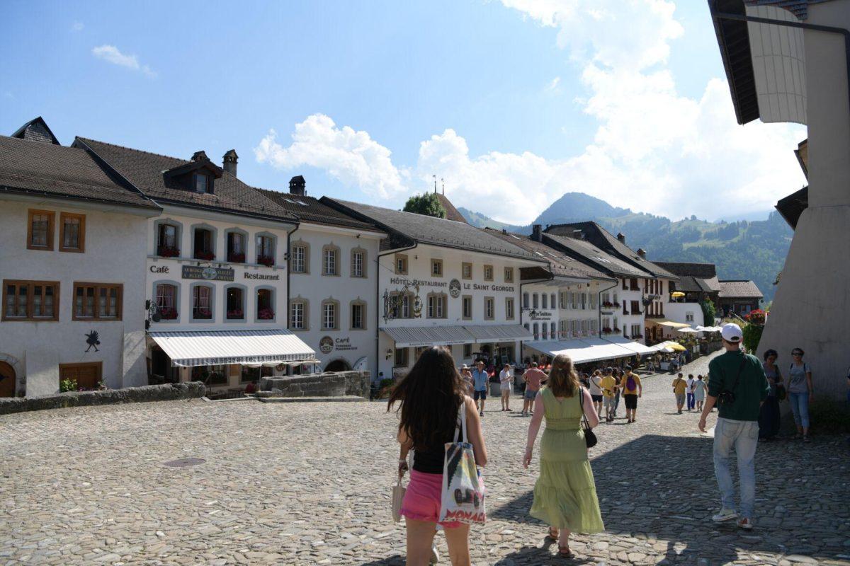 LSU mass communication students walking around the town of Gruyeres, Switzerland on Sunday, July 28, 2024.