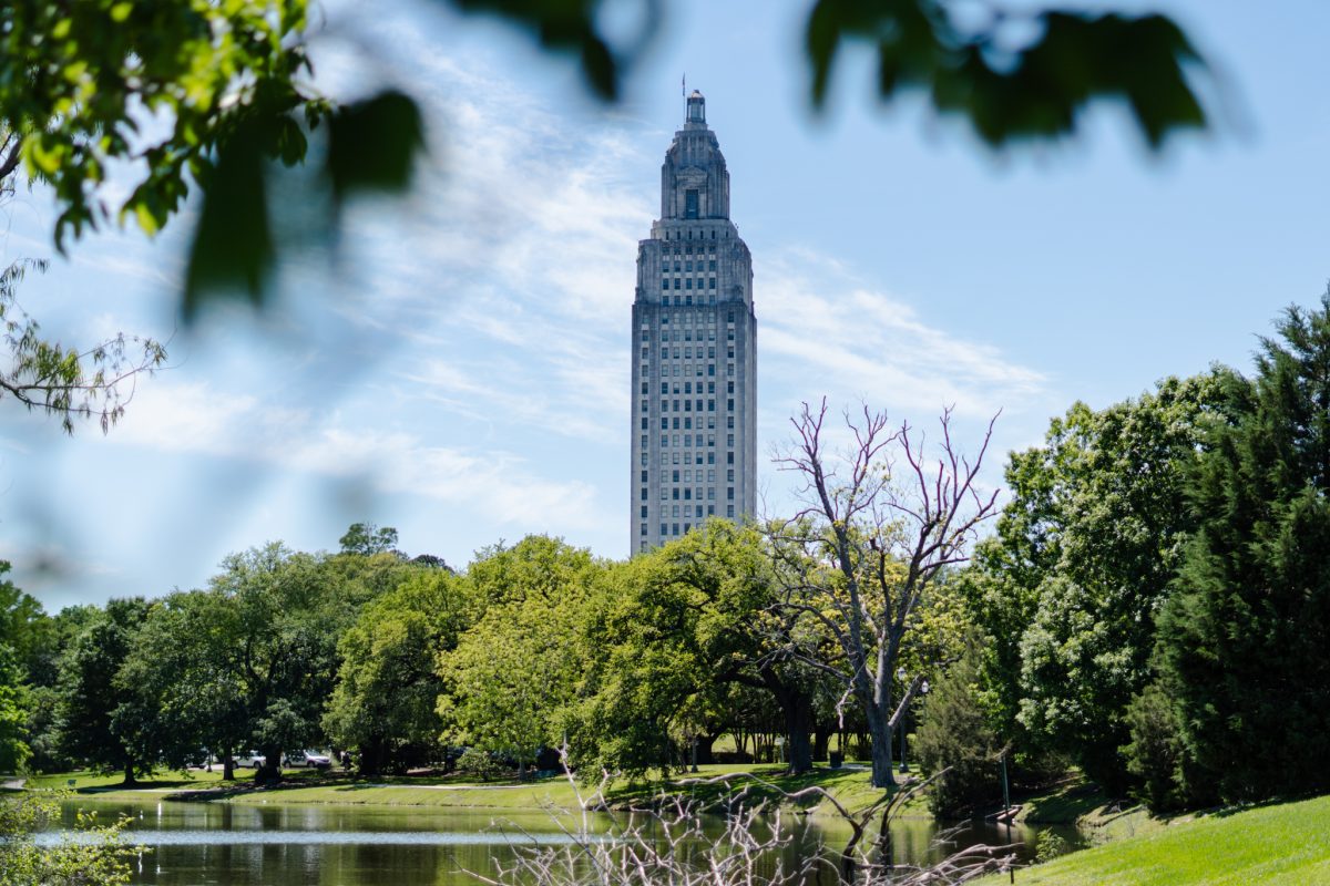 The Capitol stands tall Monday, April 22, 2024, in Baton Rouge, La.