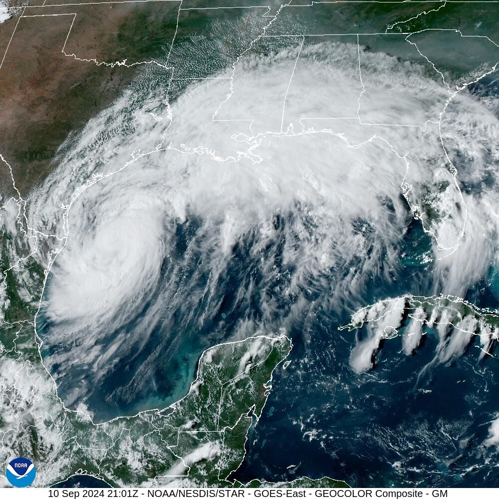 Francine develops, moving closer to Louisiana's shore.