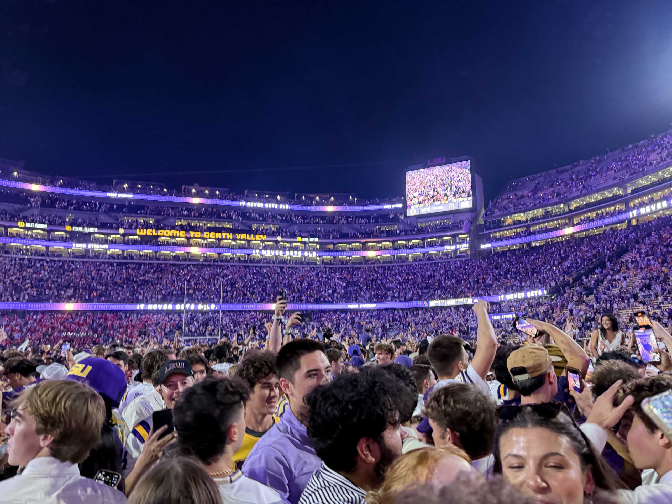 From the ground: Thousands rush the field of Death Valley after overtime against Ole Miss