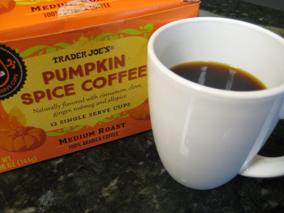 Trader Joe's offers a variety of pumpkin-influenced groceries, like pumpkin spice coffee single serve cups for Keurig coffee makers.