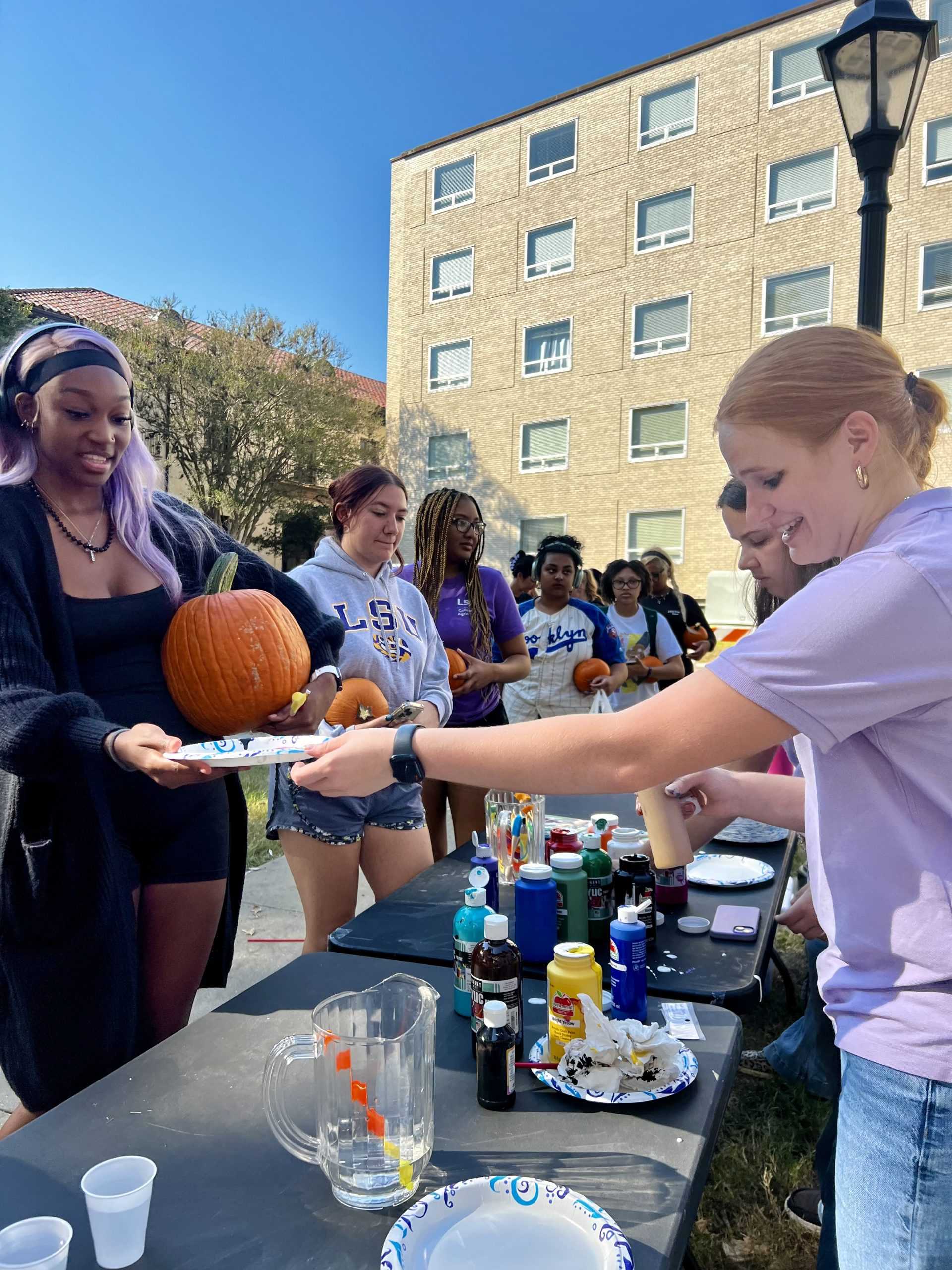 The Agriculture Student Association hosts a pumpkin painting event to spread fall spirit