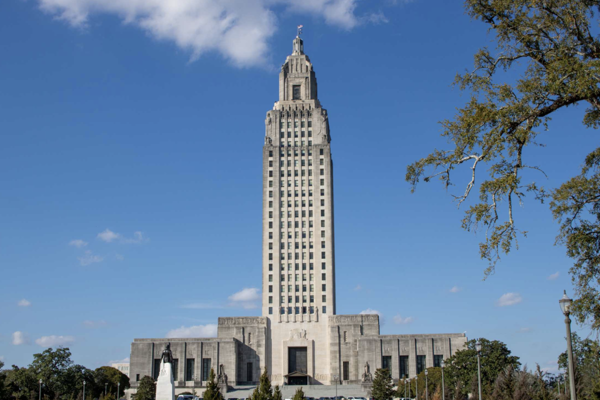 The Louisiana State Capitol sits on Wednesday, Feb. 21, 2024, in Baton Rouge, La.