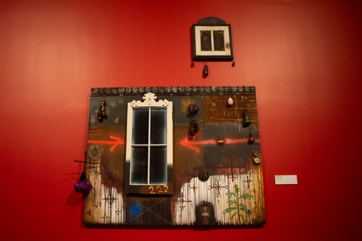 Renée Stout's "Hoodoo House," 2022, mixed media on wood, is displayed Sunday, Feb. 2, 2025, during the Black History Month celebration at the LSU Museum of Art in Baton Rouge, La.