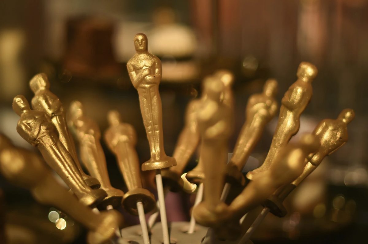 Gold-dusted chocolate Oscar statues are pictured during the Oscars Governors Ball press preview on Tuesday, Feb. 25, in Los Angeles.