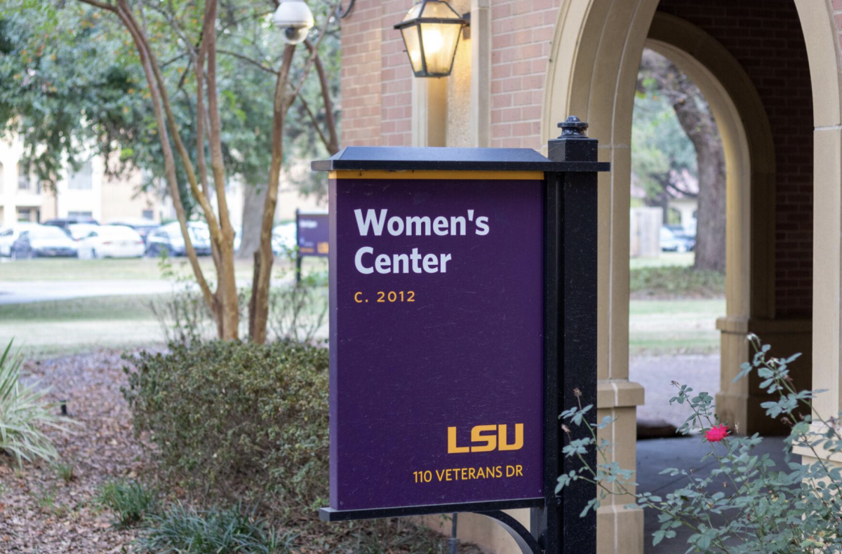 The Women's Center sign sits on Tuesday, Oct. 11, 2022 at the entrance of the Women's Center on LSU's campus.