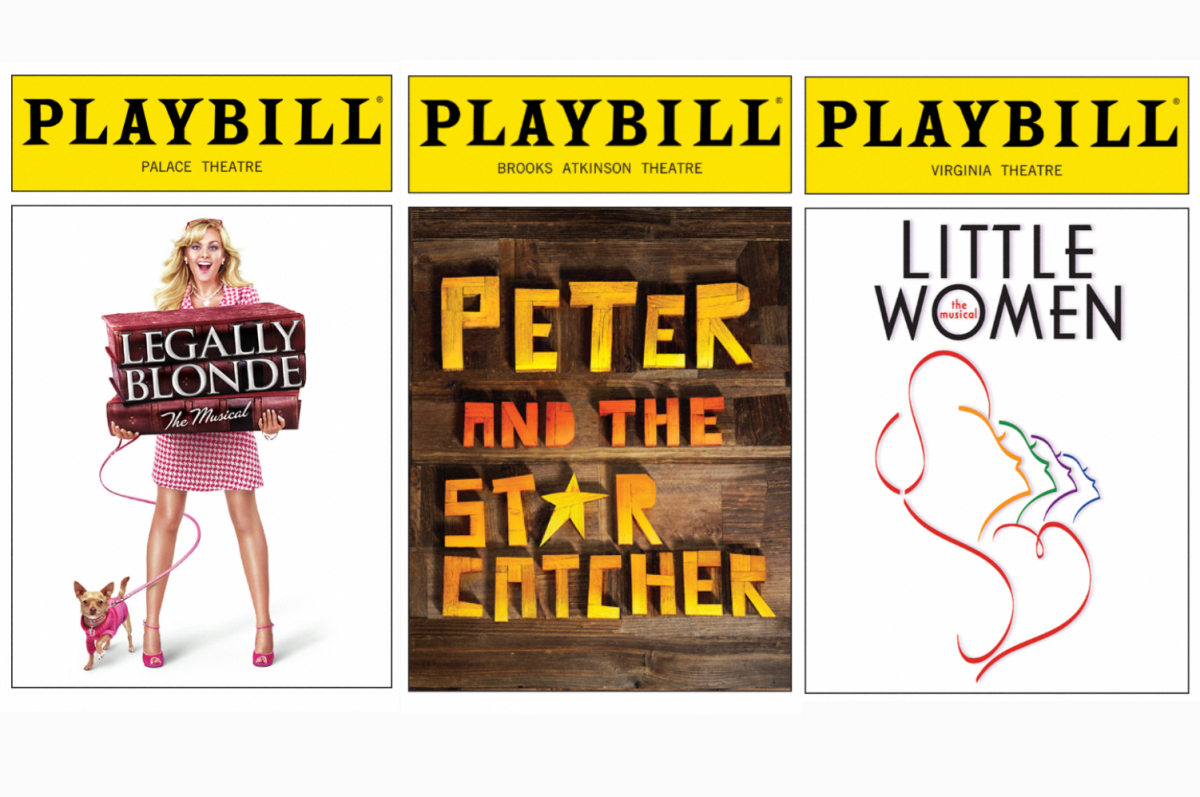 Women-led plays such as "Legally Blonde", "Peter and the Starcatcher" and "Little Women".