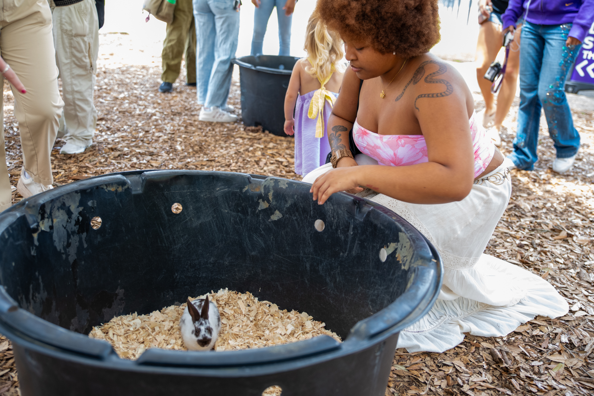 PHOTOS: Bunny petting zoo at LSU Dairy Store