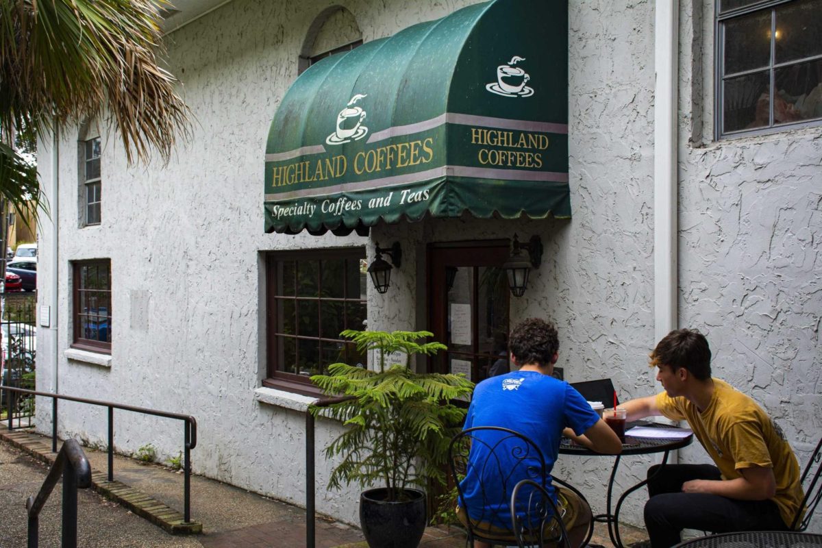 LSU students study together on Wednesday, Sept. 16, 2020 at Highland Coffees.