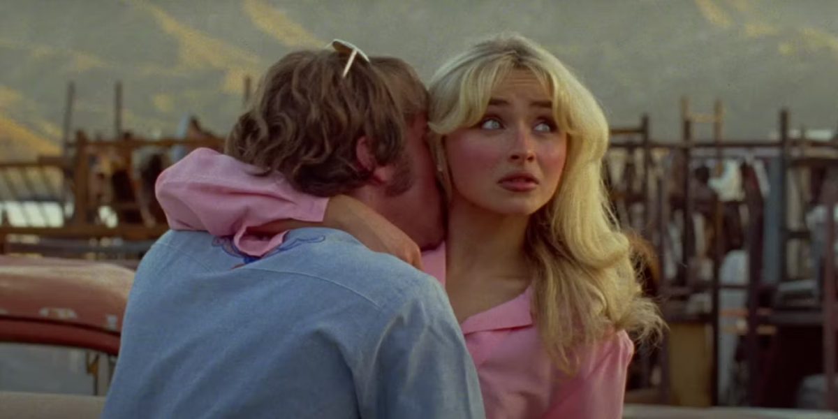 Sabrina Carpenter in her music video for "Manchild." (YouTube)