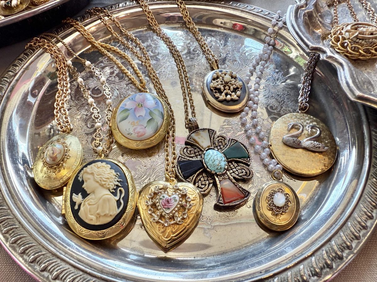 A spread of Deep South Gypsies' necklaces for sale at the Full Moon Market in Plaquemines. (via Michelle Sanders)