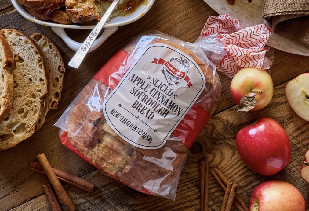 Trader Joe's Apple Cinnamon Sourdough Bread. (via Trader Joe's on Instagram)