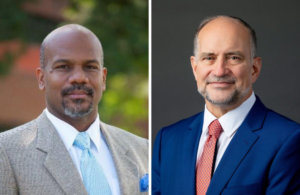 LSU Law professors Del Wright Jr. (left) and Bill Corbett (right) have been awarded the inaugural Cheney C. Joseph endowed professorship. Photos courtesy of LSU Law.