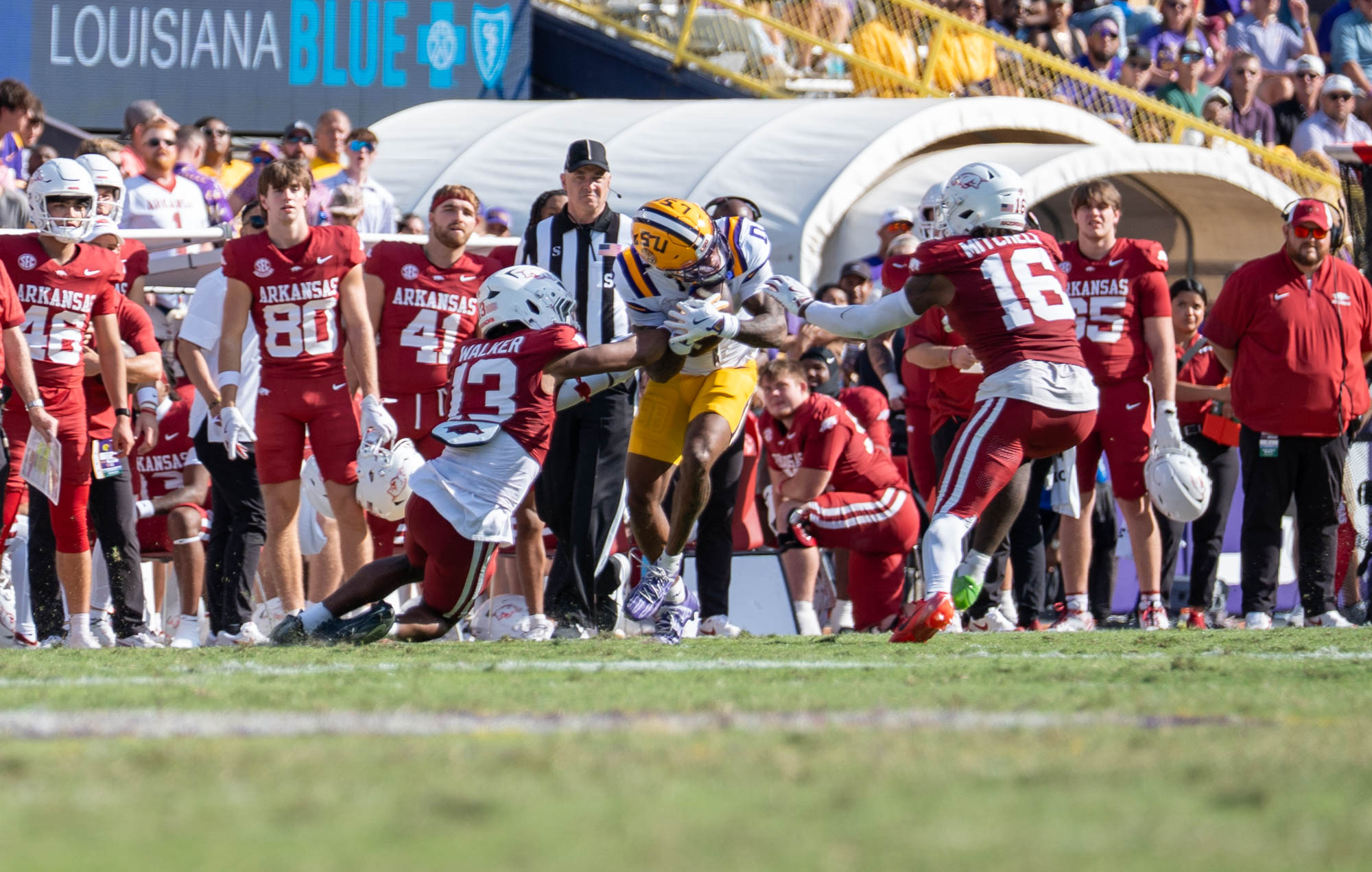 PHOTOS: LSU football narrowly defeats Arkansas in the Battle of the Boot