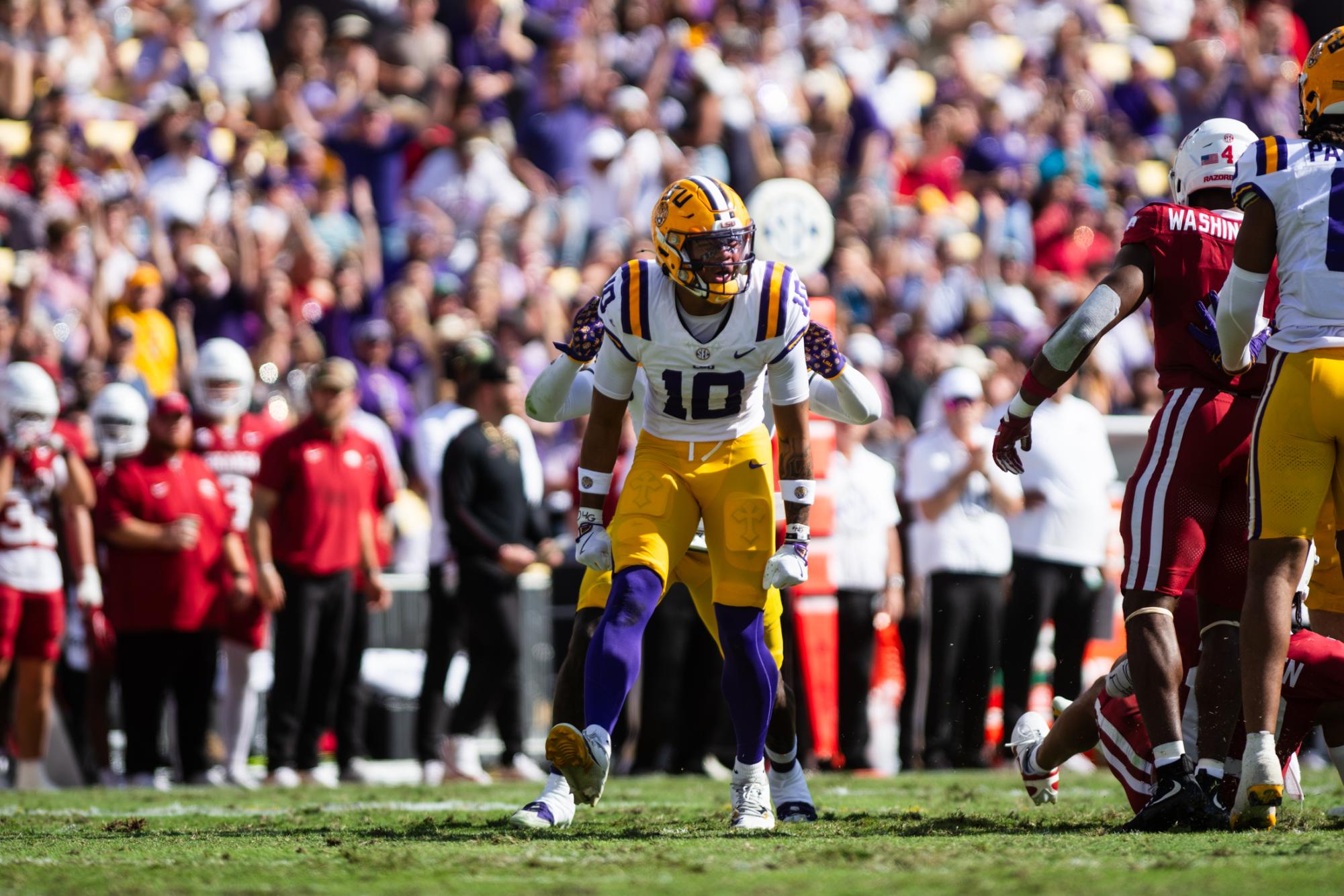 PHOTOS: LSU football narrowly defeats Arkansas in the Battle of the Boot