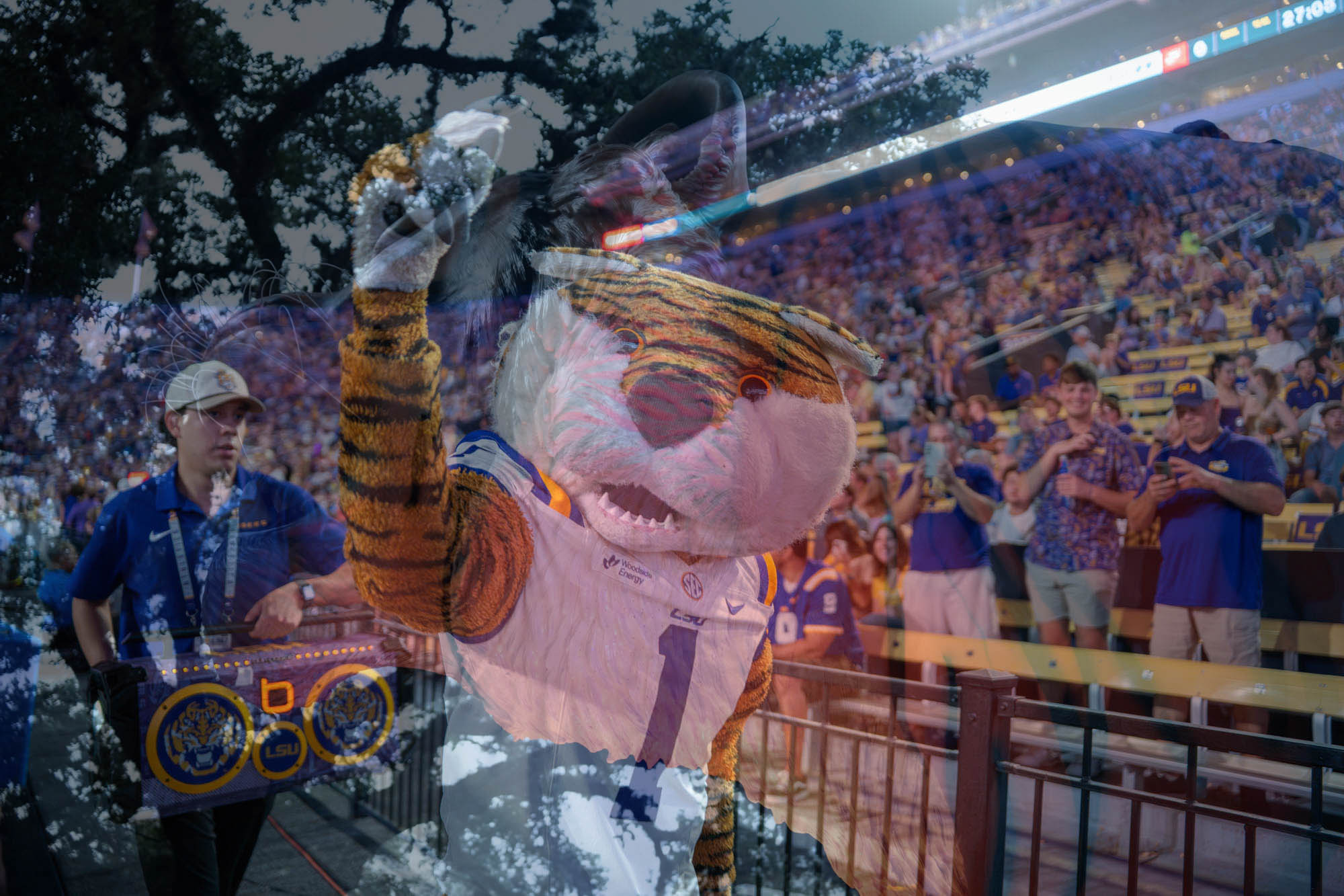 PHOTOS: LSU football captured with double exposure technique