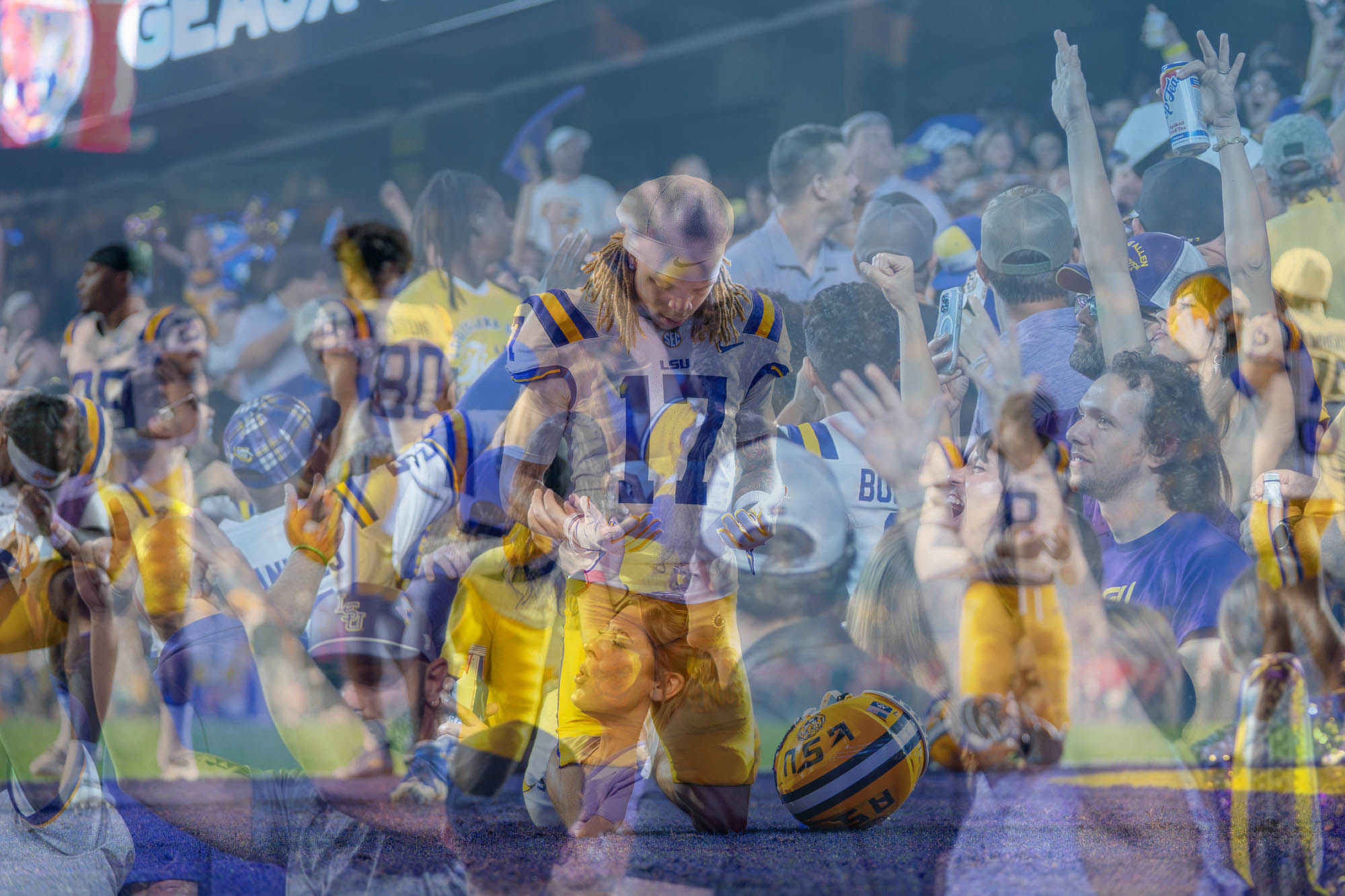 PHOTOS: LSU football captured with double exposure technique