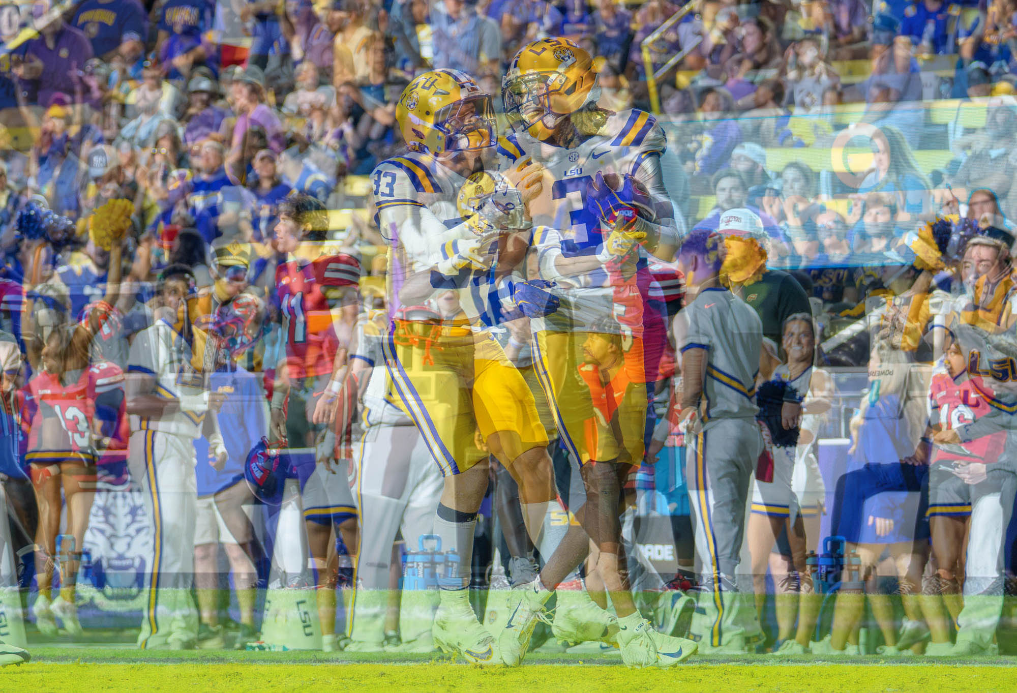 PHOTOS: LSU football captured with double exposure technique