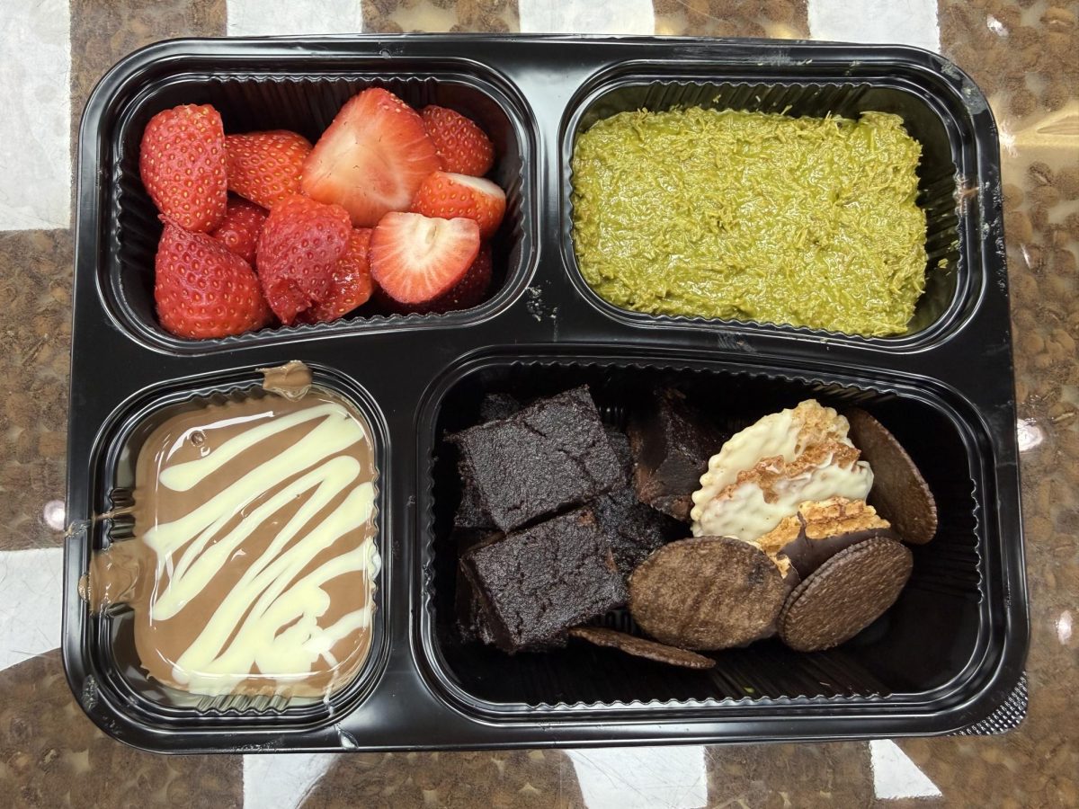 The Dubai chocolate platter from Royal Roastery in New Orleans.