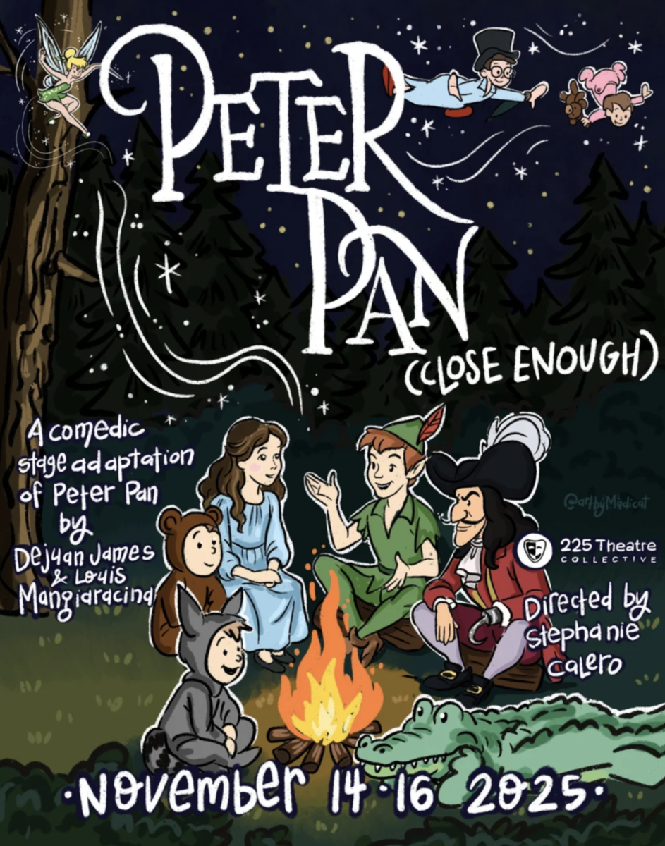 A promotional poster for 225 Theatre Collective's "Peter Pan (Close Enough)."