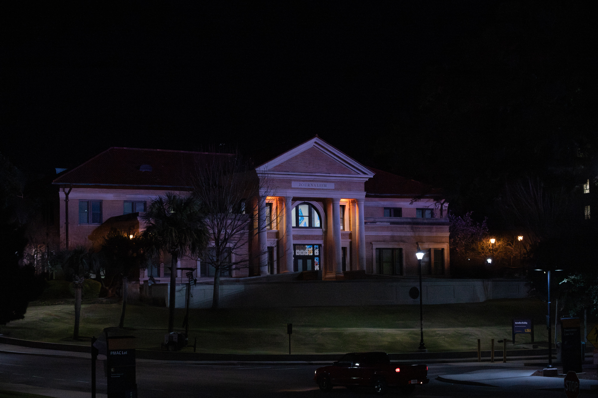 What does LSU's campus look like at night? See photos