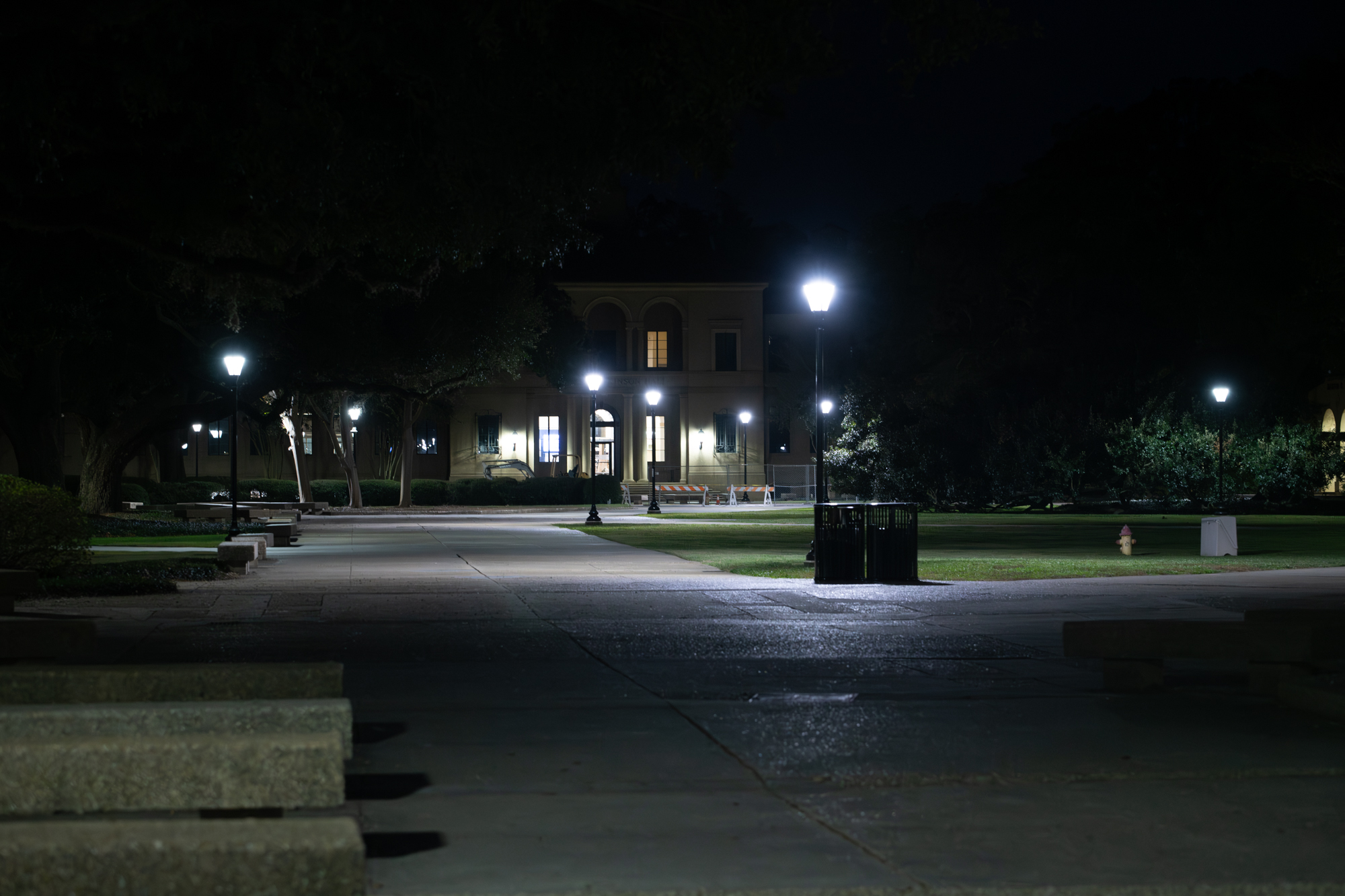 What does LSU's campus look like at night? See photos