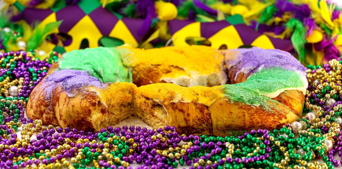 A traditional king cake from Joe Gambino's Bakery