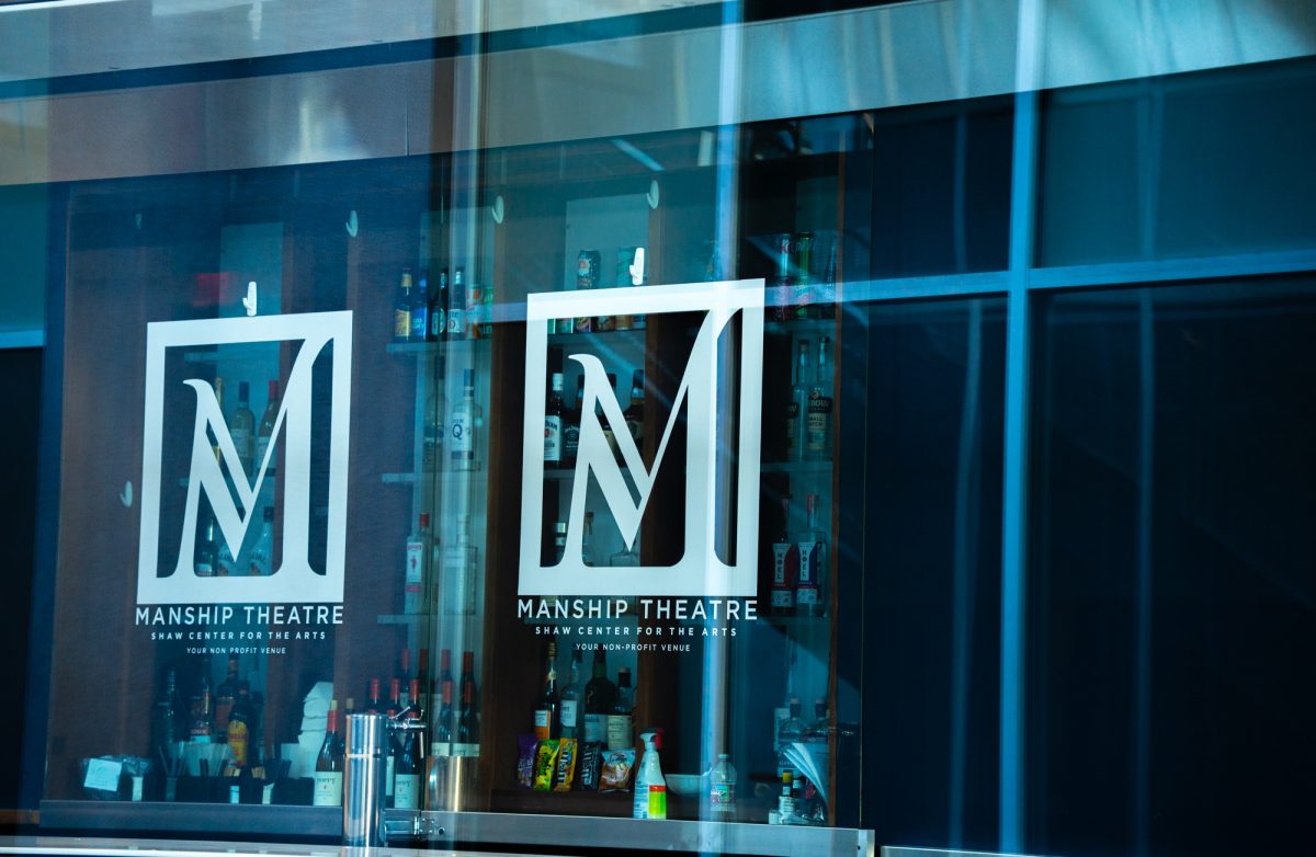 The Manship Theatre logo sign is displayed outside Monday, April 6, 2026 at the Manship Theatre in Baton Rouge, La.