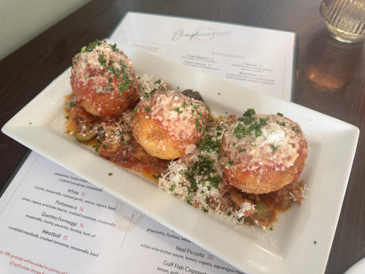 The arancini appetizer at Josephine's Italian Cuisine.