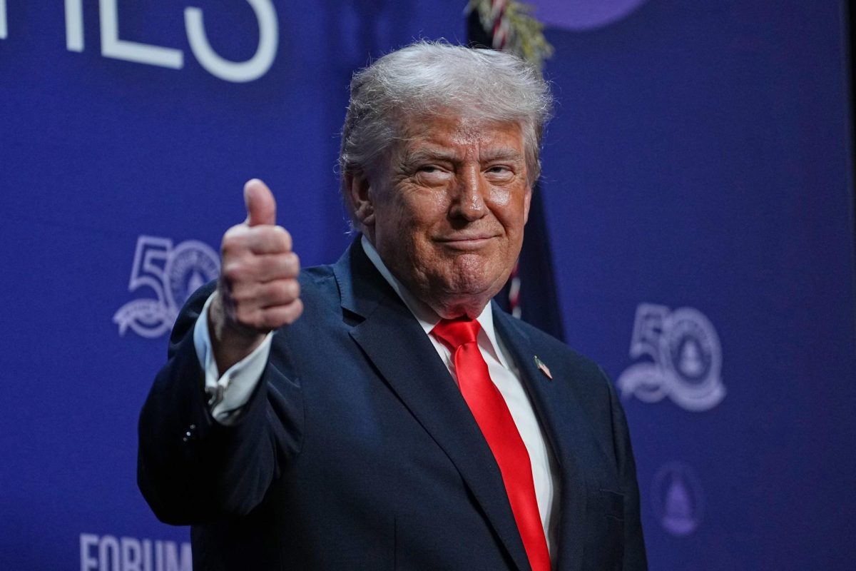 President Donald Trump arrives to speak at the Raymond F. Kravis Center for the Performing Arts in West Palm Beach Fla., Friday, May 1, 2026.
